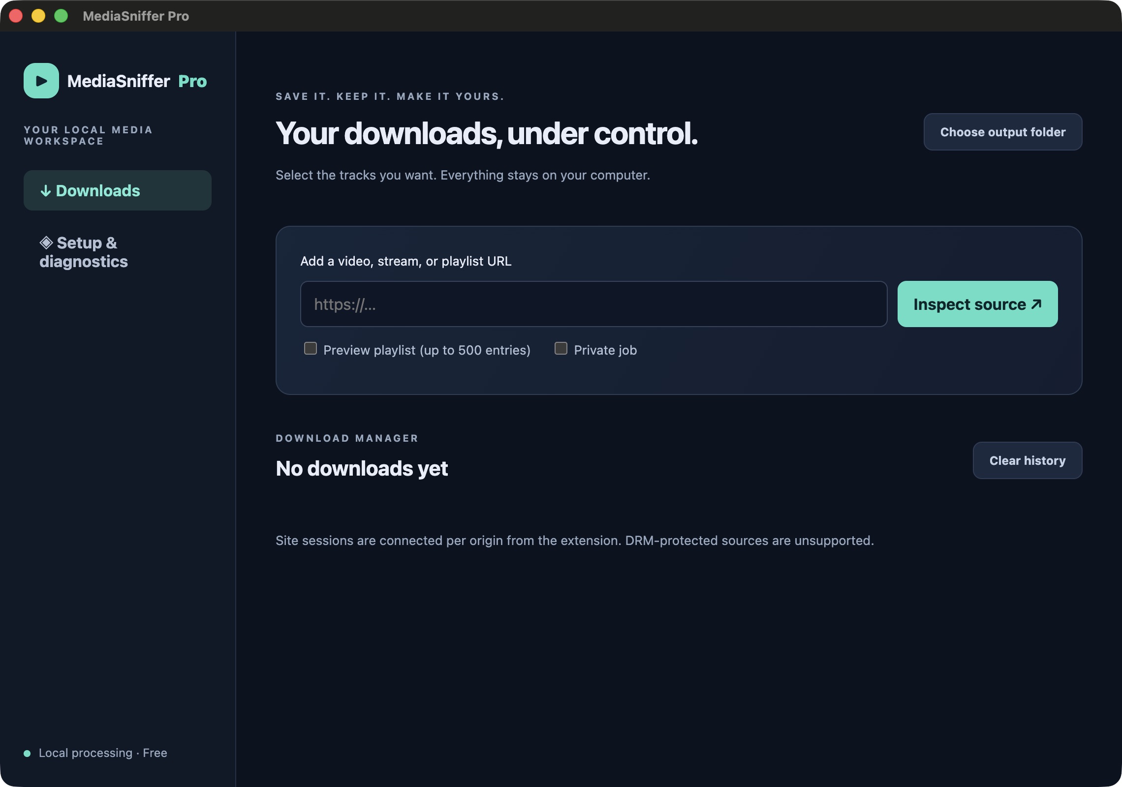 MediaSniffer Pro desktop download manager